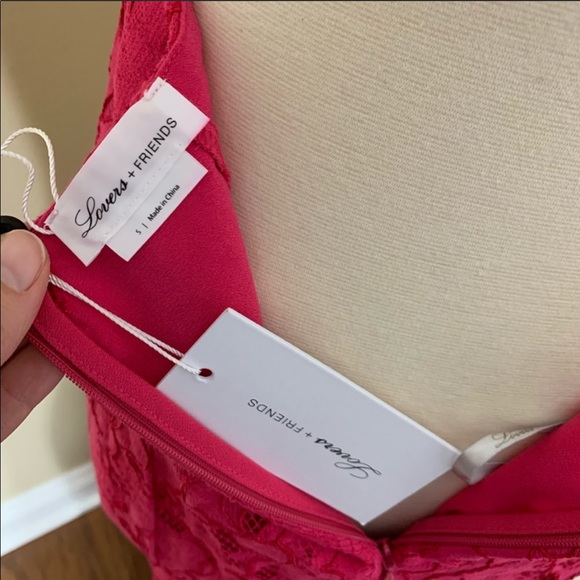 lovers + friends gown Eliot Hot Pink - Picture 7 of 7